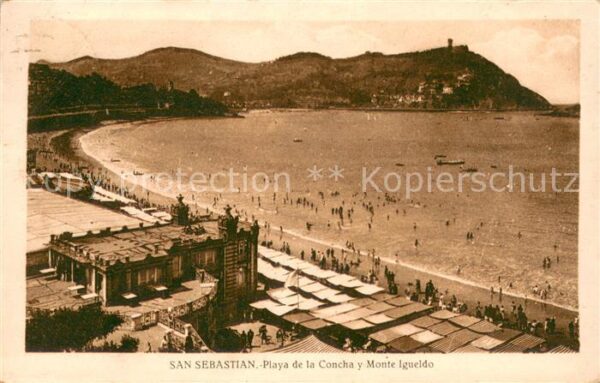 San Sebastian  Pais Vasco ES Playa de la Concha y Monte Igueldo
