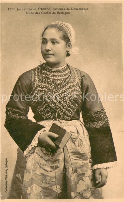 Douarnenez Jeune file de Pleare Etude des Coiffes