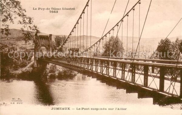 Jumeaux Le Pont suspendu sur l'Allier