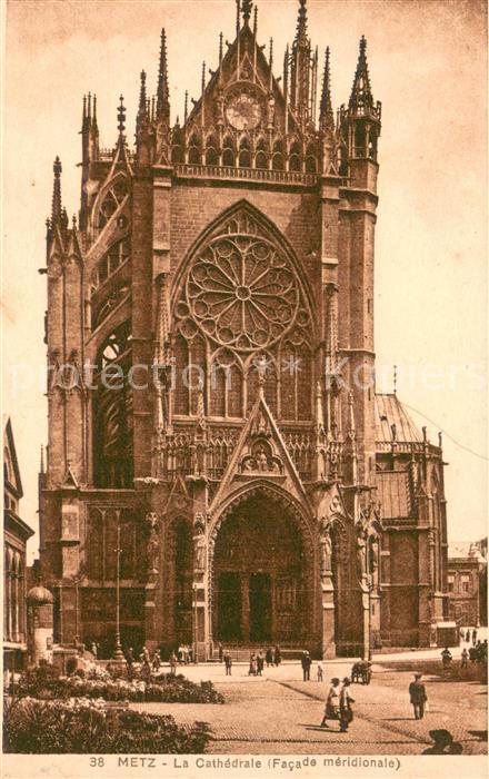 Metz  57 Moselle La Cathedrale Facade meridionale