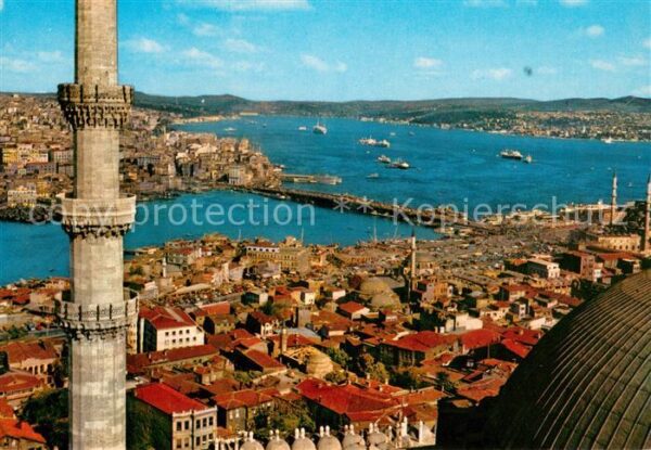 Istanbul Constantinopel Goldenes Horn Galata Brücke und Bosphor