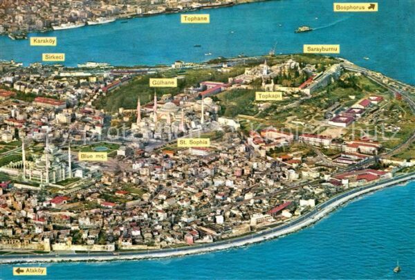 Istanbul Constantinopel Blaue Moschee Hagia Sophia und Topkapi