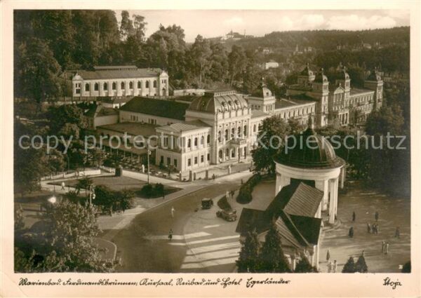 Marienbad Tschechien Boehmen Ferdinandsbrunnen Kursaal Neubad und Ho