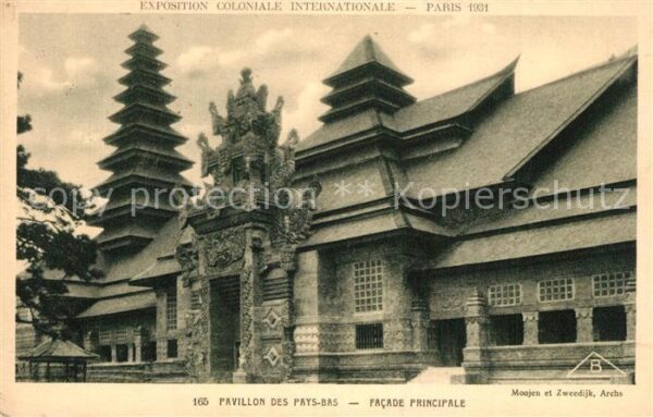 Exposition Coloniale Internationale Pari Pavillon des Pays-Bas