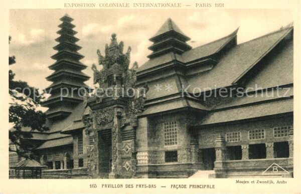 Exposition Coloniale Internationale Pari Pavillon des Pays-Bas