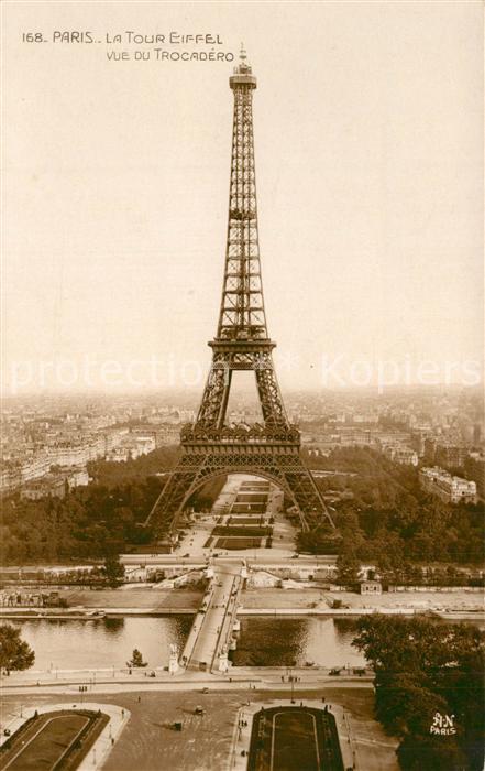 Eiffelturm La Tour Eiffel Paris Vue du Trocadero
