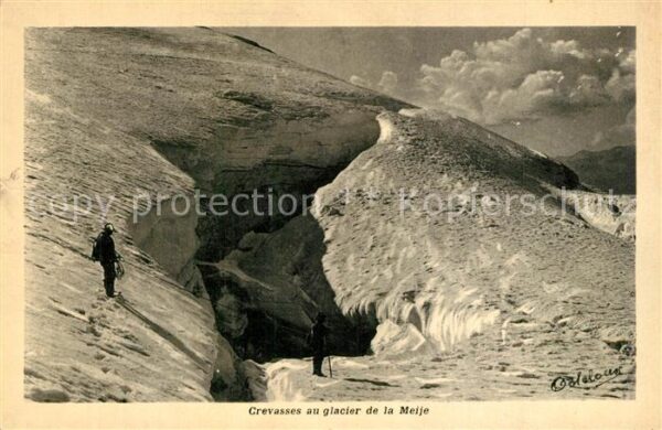 Gletscher Crevasses au glacier de la Meije