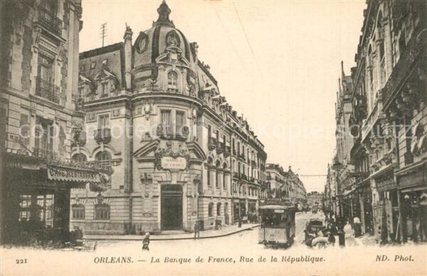 Strassenbahn Orleans Banque de France Rue de la Repu