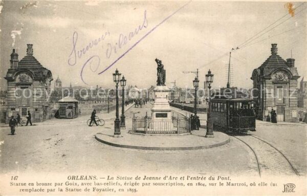 Strassenbahn Orleans Statue de Jeanne d_Arc Pont