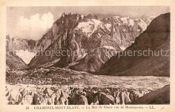 Gletscher Chamonix-Mont-Blanc Mer de Glace Monten