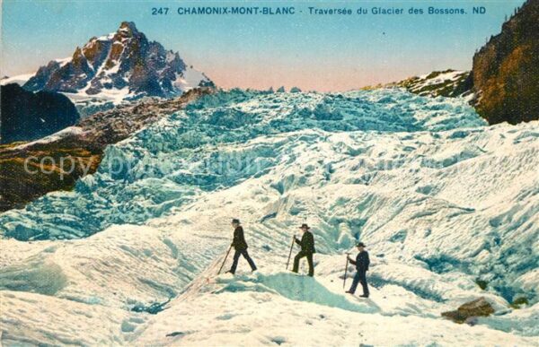 Bergsteigen Klettern Chamonix Mont-Blanc Traversee du Glacie