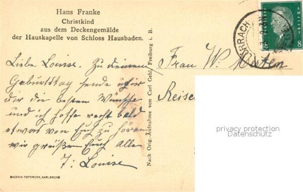 Franke Hans Christkind Deckengem?lde Hauskapelle Sc – Bild 2