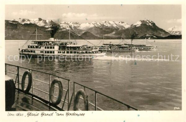 Schiffe Ships Navires Blaues Band Bodensee
