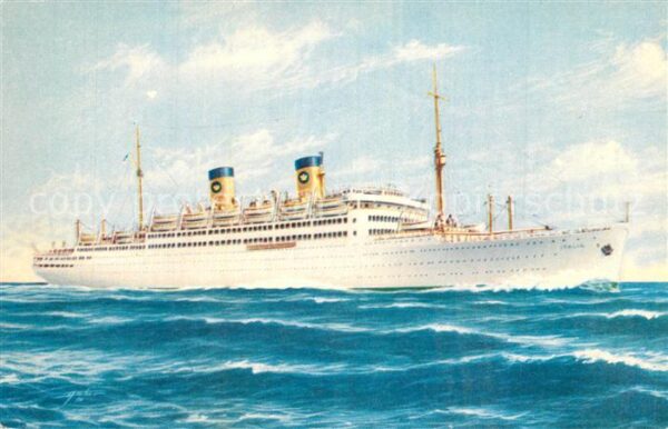 Dampfer Oceanliner MS Italia