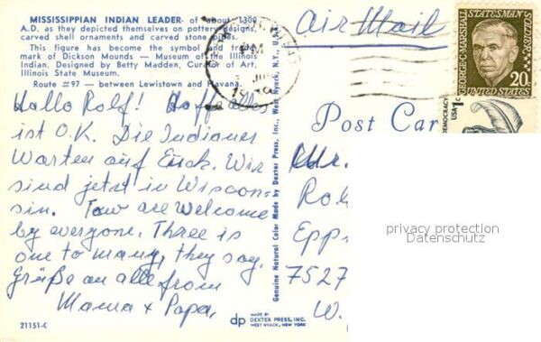 Indianer Native American Mississippian Indian Leader Dickson Mou – Bild 2