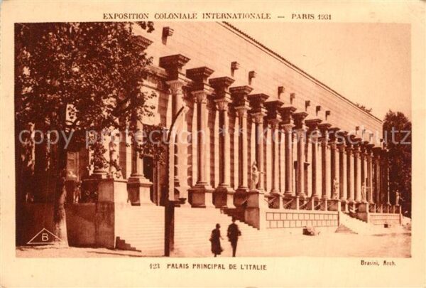 Exposition Coloniale Internationale Pari Palais Principal de l'Italie