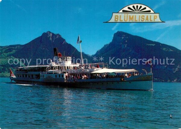 Dampfer Seitenrad Bl?mlisalp Thunersee Sigriswilerrothorn