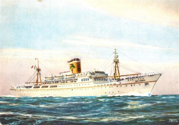 Dampfer Oceanliner San Marco Adriatica Societa di Navigazi