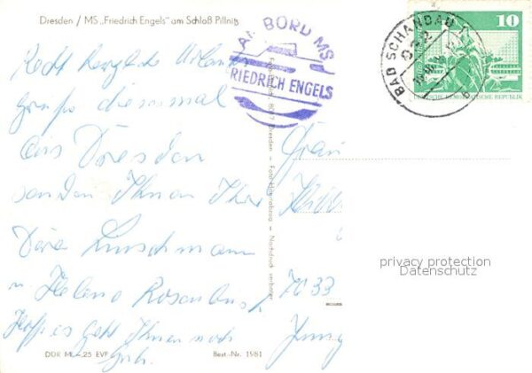 Motorschiffe MS Friedrich Engels Schloss Pillnitz Dr – Bild 2