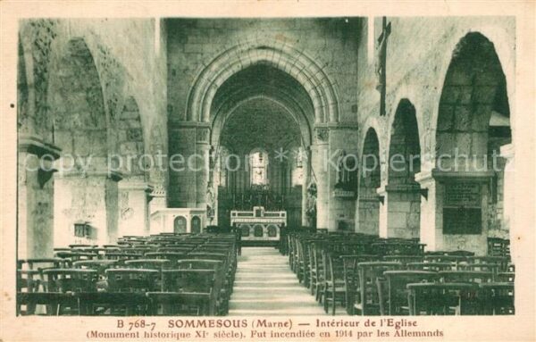 Sommesous Intérieur de l'Eglise Monument historiq