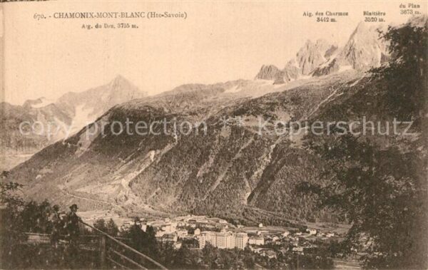Chamonix Vue panoramique et les Alpes