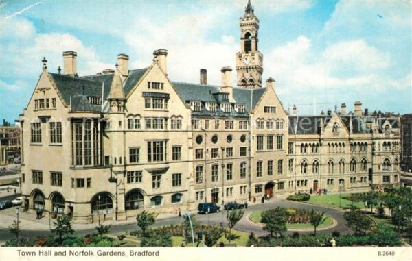 Bradford Town Hall and Norfolk Gardens