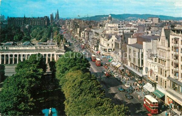 Edinburgh Scotland Princes Street from the Scott Monument
