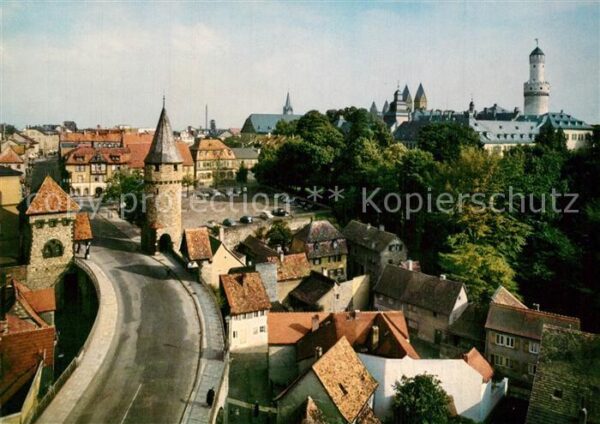 Bad Homburg Stadtbild mit Brücke und Schloss