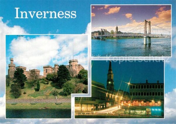 Inverness Highland Castle Greig Street footbridge River Ne