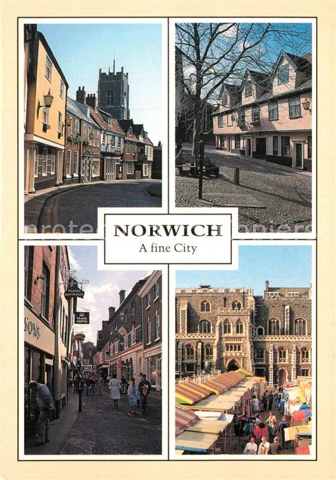 Norwich UK Stadtansichten Innenstadt Marktplatz
