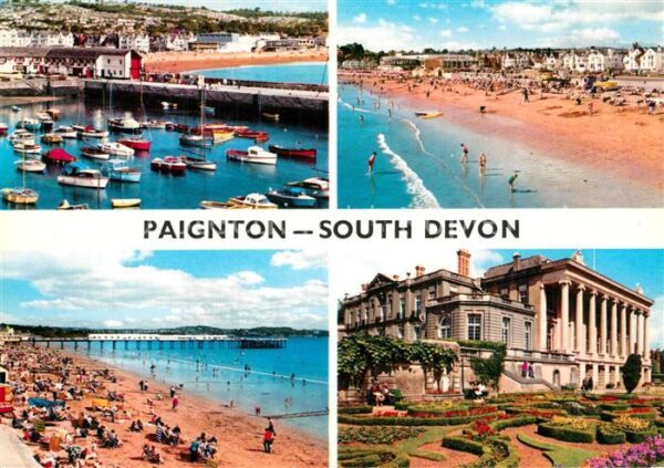 Paignton Panorama Coast Beach Harbourg Oldway Ma