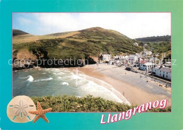 Llangrannog Panorama Beach Cliff