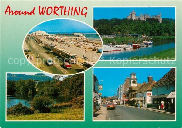 Worthing West Sussex Uferstrasse Strand Seebrücke Strassenpa