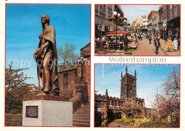 Wolverhampton Lady Wulfrun Statue Dudley Street St. P