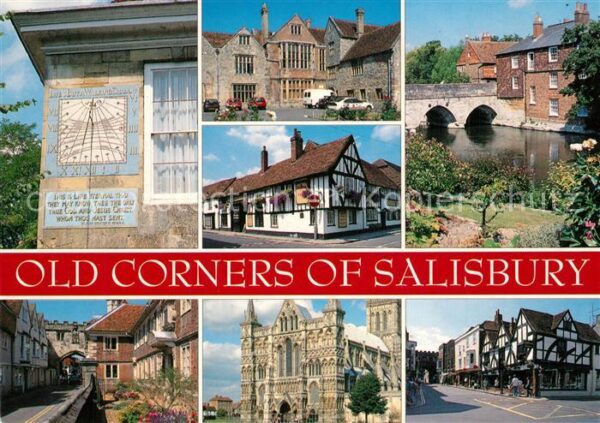 Salisbury Wiltshire Old Corners of the city Sundial Malmesb