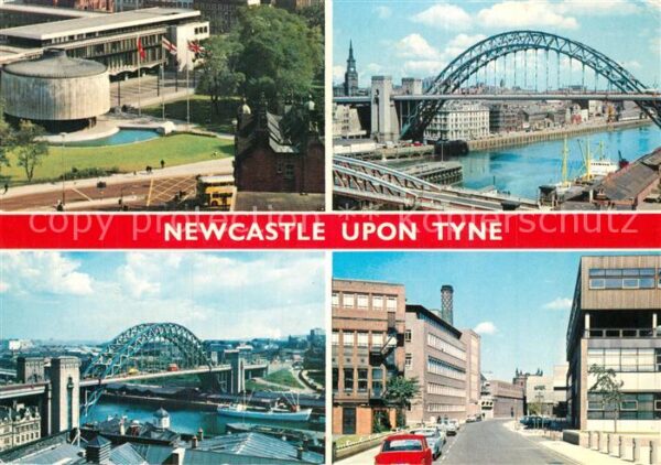 Newcastle upon Tyne Civic Centre Tyne Bridge from Moot Hall
