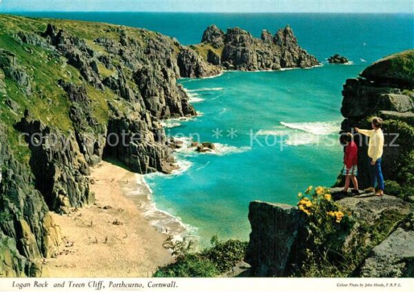 Porthcurno Logan Rock and Treen Cliff Beach