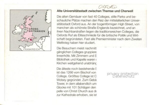 Oxford Oxfordshire Universitätsstadt zwischen Themse und C – Bild 2