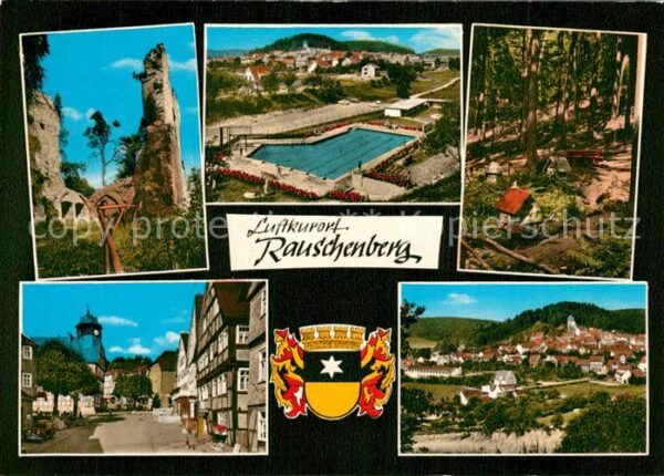 Rauschenberg Hessen Burgruine Ortsmotive Freibad Waldpartie