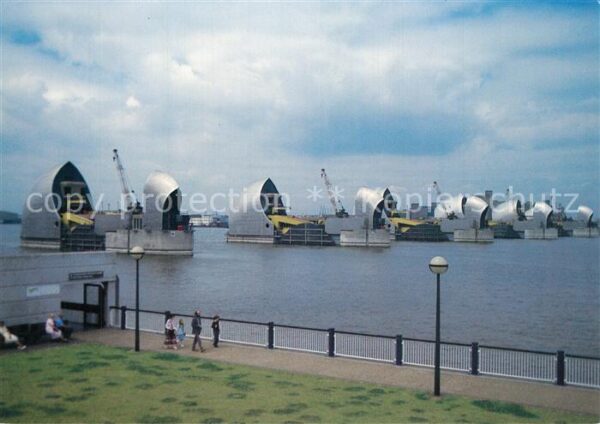 Woolwich Common Thames Barrier Wehr zum Schutz der Stad