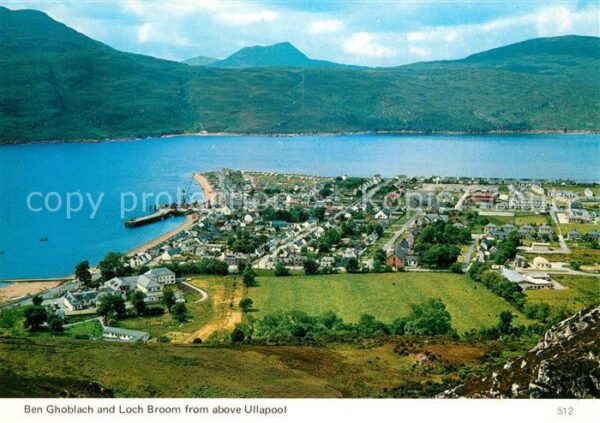 Ullapool Panorama Ben Ghoblach and Loch Broom