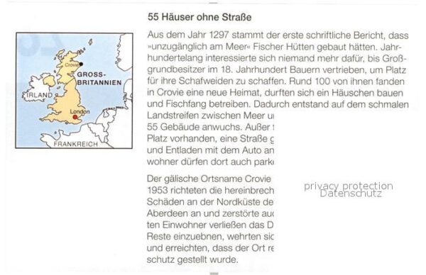 Crovie Häuser an der Küste Chronik – Bild 2