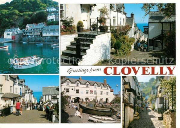 Clovelly Teilansichten Hafen