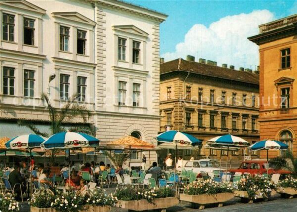 Szeged Klauzal Platz Terrasse der Konditorei V