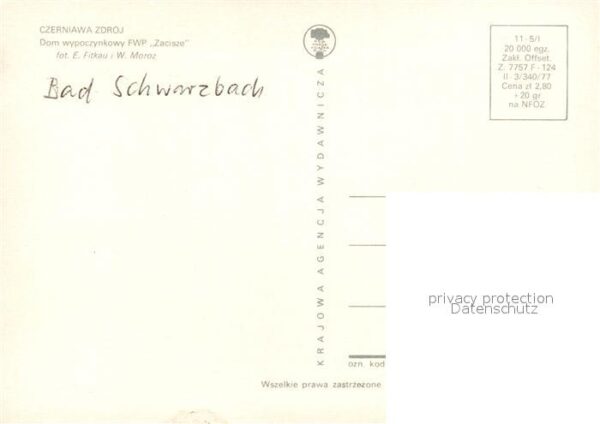 Czerniawa Zdroj Dom wypoczynkowy FWP Zacisze – Bild 2