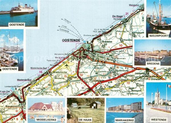 Oostende Ostende Hafen Nieuwpoort Bredene Middelkerke De