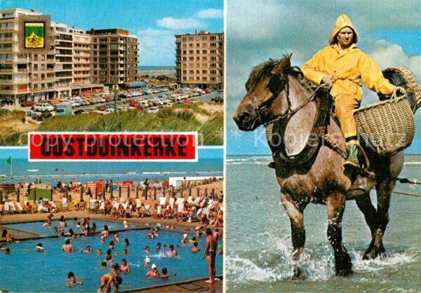 Oostduinkerke Hochhäuser Schwimmbad Strandritt