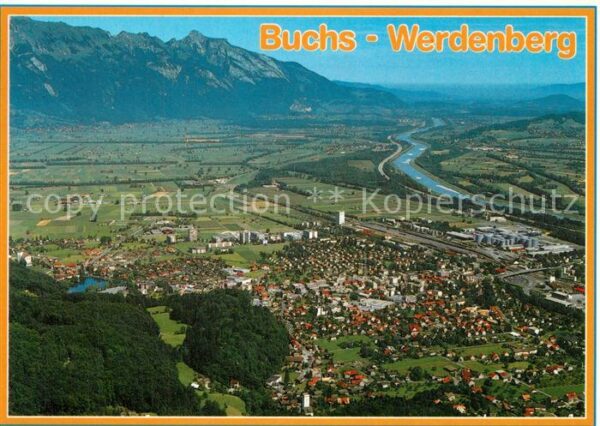 Buchs-Werdenberg Fliegeraufnahme mit Hoher Kasten