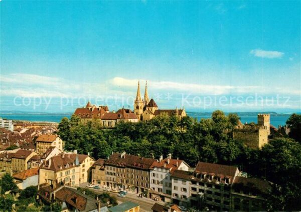 Neuchatel NE La Collegiale le Chateau les Remparts e