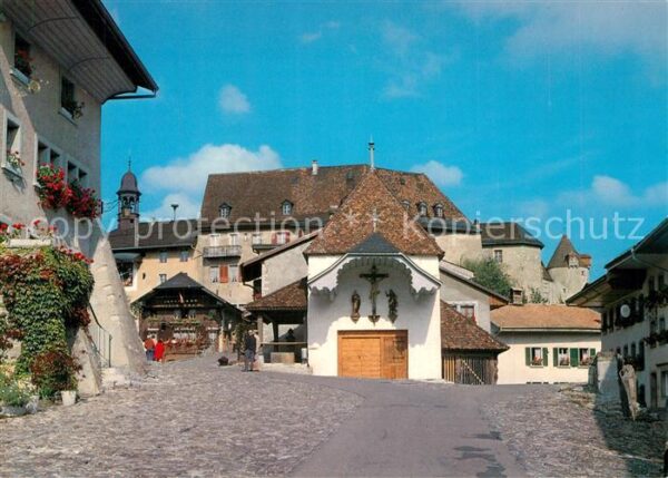 Gruyeres FR Le Calvaire renove